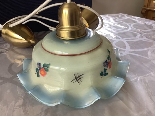 Opalglas lampe mit messing - opalglas,
