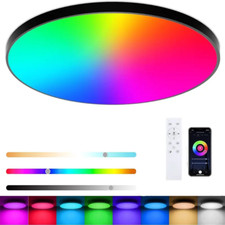 LED Deckenleuchte Dimmbar mit Fernbedienung 24W RGB Farbwechsel LED Deckenlampe