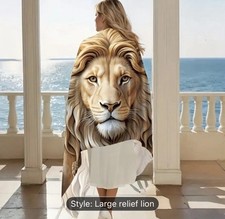 Halstuch Seide Seidentuch Silk Schal  Umschlagtuch Strandtuch Windschutz, Braun