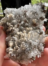 9,5x6,5cm  Bergkristall Pyrit