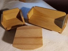 3x alte Puppenmöbel  Tisch, Sessel Bank  Puppenstube Holz Kinder 