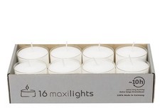 16 Stück Teelichter 10 Stunden Maxilichte Jumbo Teelicht Kerze Wachs Kerzenwachs