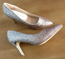 Pumps Absatz Schuhe, Stielettos Glitzer Top Zustand Neu mit Glitzer Gr. 38