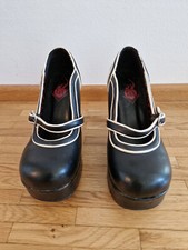 TUK Schuhe, Größe 37, Absatz, Plateau, schwarz/weiß