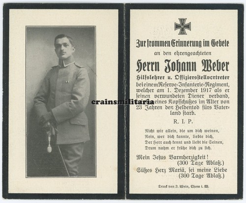 Orig sterbebild - orig.,