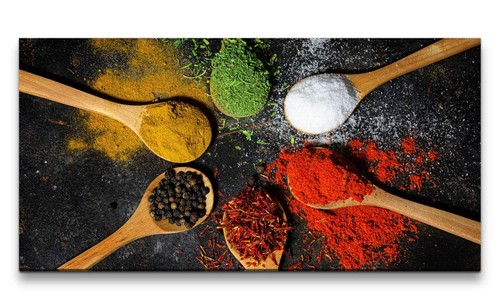120x60cm leinwandbild gewürze - 120x60cm,