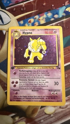 Pokémon karte hypno 1st - 8/62,