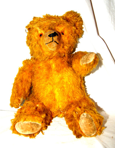 Alter antiker teddybär - alter, mit