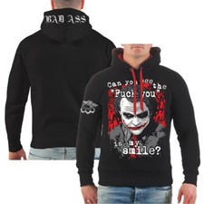 Herren Kapuzenpullover Blood Life is Pain Can you see the FCK YOU in my smile