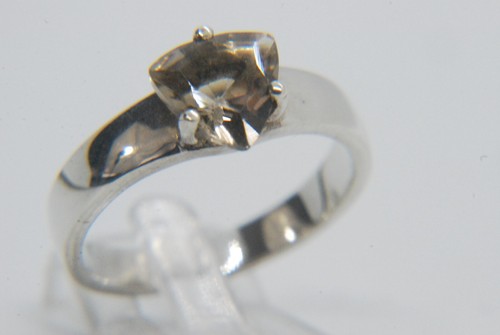 Ring dreieckiger rauchquarz - ring,
