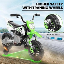 Kinder Elektro-Motorrad 12V Kindermotorrad Kinderfahrzeug mit Musik &Stützrädern