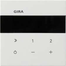 Gira 320112 Unterputz Radio Flächenschalter, WLAN, Bluetooth, Reinweiß glänzend