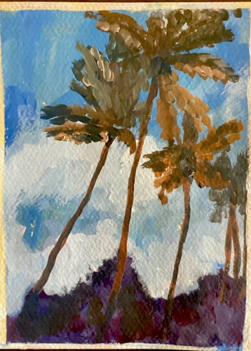 Malerei auf papier bäume - malerei, papier,