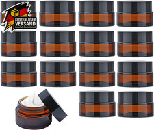 Braunglas Salbentiegel Amber