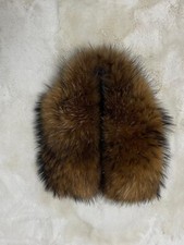 Fuchs Kragen Echtes Fell Wattiert,Farbe:Braun,Beige/Schwarz.Futter:Polyester,