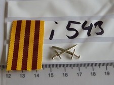 Bandspange DDR Auflage Kampforden Schwerter silbern mit Bandstück (i543)