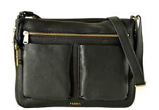 FOSSIL PIPER small crossbody Bag Umhängetasche Schultertasche Leder Schwarz NEU