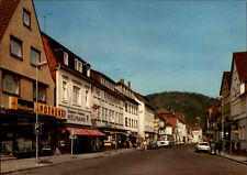 BODENWERDER Weser Niedersachsen Große Straße Geschäfte Bus Auto Postkarte ~1972