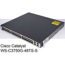 CISCO CATALYST C3750G GIGABIT NETZWERKSWITCH WS-C3750G-48TS-S 48 PORT M1338