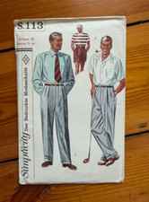 Antik/Vintage | Simplicity | 1950er | Schnittmuster Herren Hose