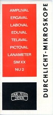 ZEISS Prospekt DURCHLICHT-MIKROSKOPE SMXX PICTOVAL EDUVAL AMPLIVAL ERGAVAL Y5095