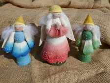 Filz Puppe Engel Handarbeit aus Merino Schafwolle Kirgisien Nationale Kunstpuppe