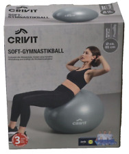 Soft Gymnastikball 65cm grau Fitness Yoga Pilates,entlastet die Wirbelsäule,120k