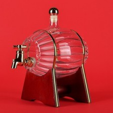 Fass 0,5 Liter l Glasflasche mit Zapfhahn Karaffe Schnaps-Flasche 500 ml Whisky