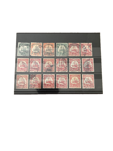 Achtzehn kolonial briefmarken - achtzehn,