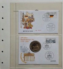 Medaille Numisbrief 200 Jahre Brandenburger Tor 1791-1991 Erstagsbr. Dt. Einheit