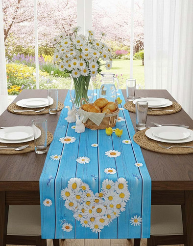 Blauer mit margeriten - mit, &