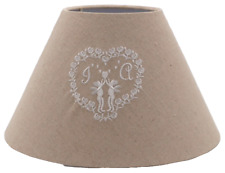 Lampenschirm E27 Stehlampenschirm Stoff bestickt Stickerei Herz Engel