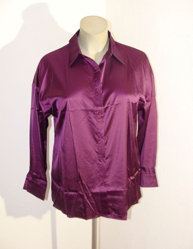 Feine satin bluse mit - bluse,