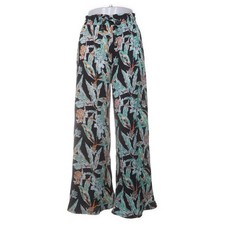 Palazzohose, Größe: S/M, Schwarz/Mehrfarbig, Elasthan/Polyamid, Blumen #yqD