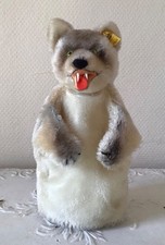 Original Steiff Handpuppe Wolf "Loopi" 6860/17 Mohair 60/70er Jahre TOP