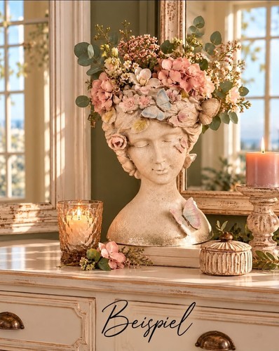 Deko frauenkopf blumentopf - frauenkopf,