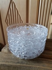 6 Dessert Teller Bleikristall