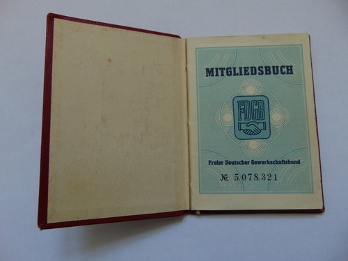 Ddr mitgliedsbuch freier - ddr,