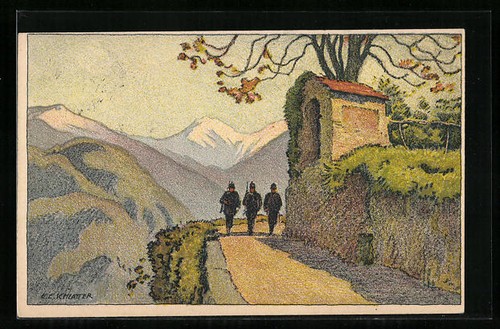 Künstler ernst e - künstler-ak,