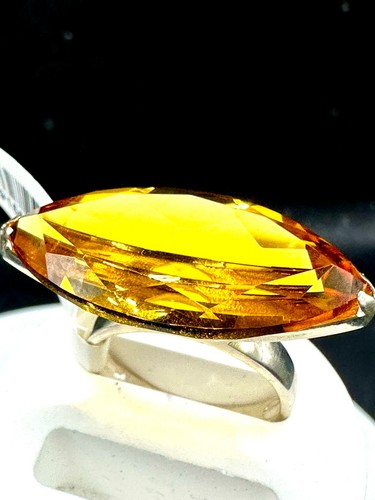 Citrin marquise ring - citrin,