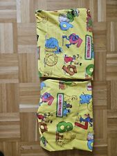 Sesamstraße Vorhang  60x120cm Jim Henson gelb Krümelmonster Ernie Vintage Stoff