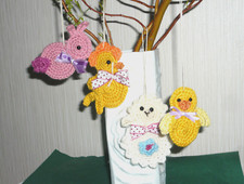 4 Osterdekoration gehäkelt