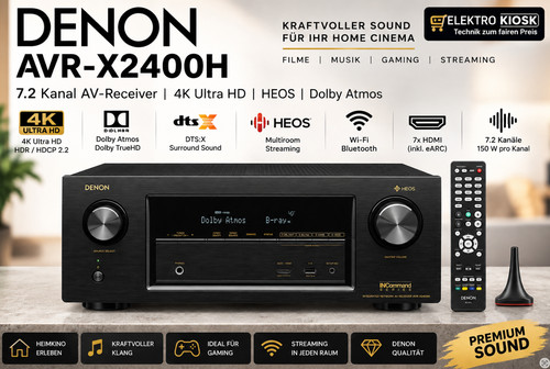 Denon avr x2400h 2 kanäle - avr-x2400h, 7.2