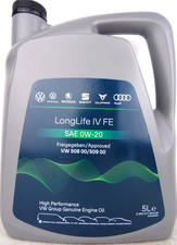 Original VW Audi Skoda Seat Motoröl Longlife IV FE 0W20 508 00/509 00 5Liter NEU