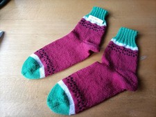 Stricksocken Gr. 38/39 Wassermelone