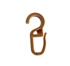 50 Überklipshaken mit 10mm Öse für Gardinenringe - Faltenlegehaken Gardinenhaken