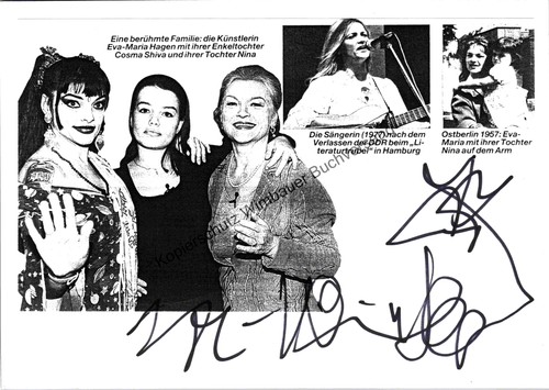 Original autogramm eva maria - original, eva-maria