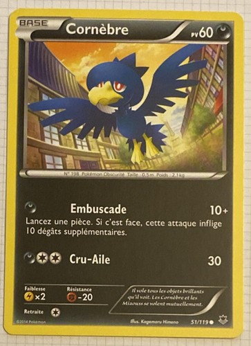 Pokemon karte 119 hornebra - karte,