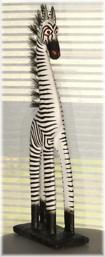 Zebra aus holz dekofigur - zebra,