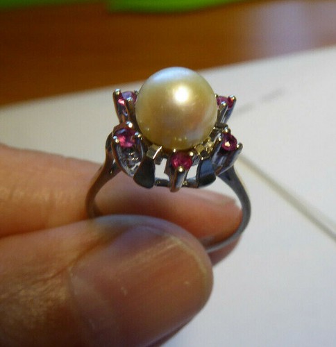 Weissgoldring 585 mit - weissgoldring,